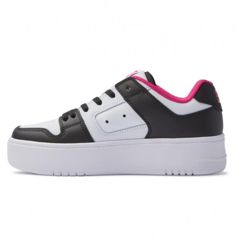 Black / White / Pink DC Shoes Manteca 4 Platform - Flatform Shoes | 428AZPCOU