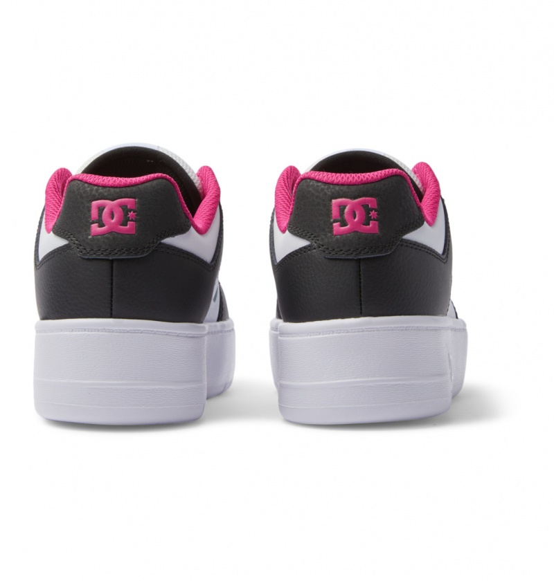 Black / White / Pink DC Shoes Manteca 4 Platform - Flatform Shoes | 428AZPCOU