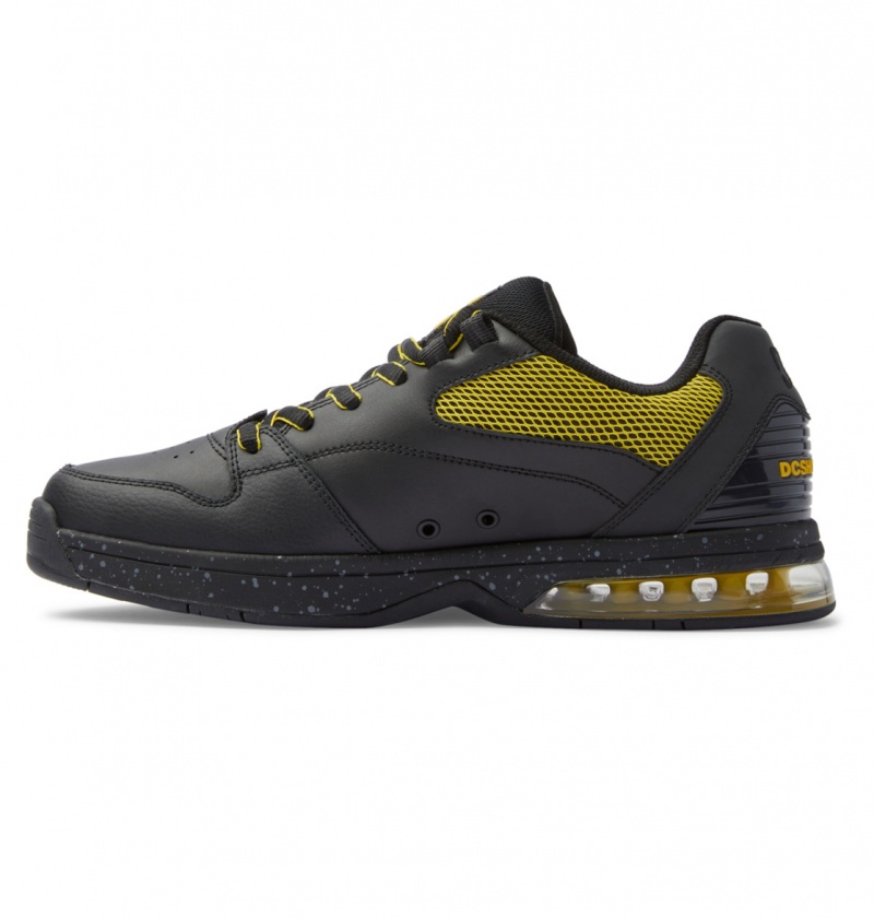 Black / Yellow DC Shoes Versatile Le - Skate Shoes | 041XRGKOU