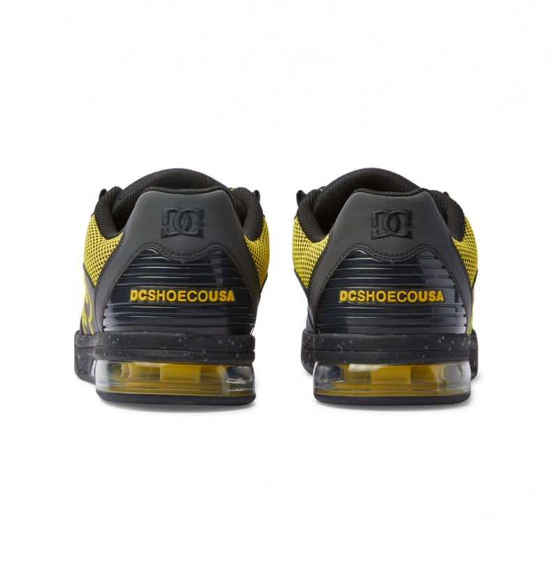 Black / Yellow DC Shoes Versatile Le - Skate Shoes | 041XRGKOU