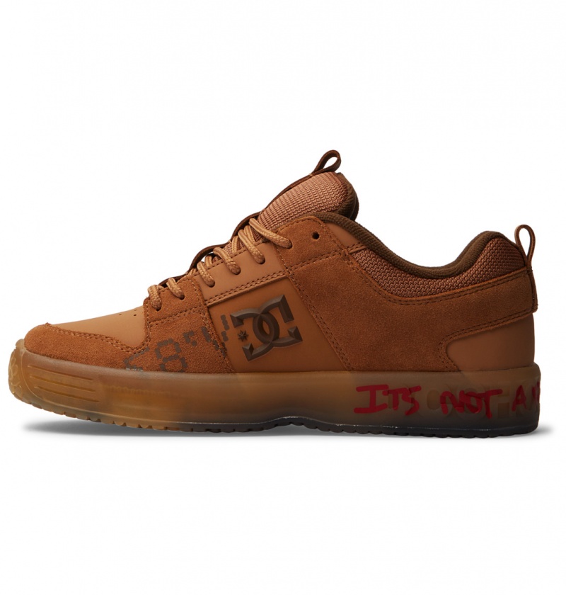 Brown DC Shoes DCV87 Lynx - Leather Shoes | 967EKSJVG