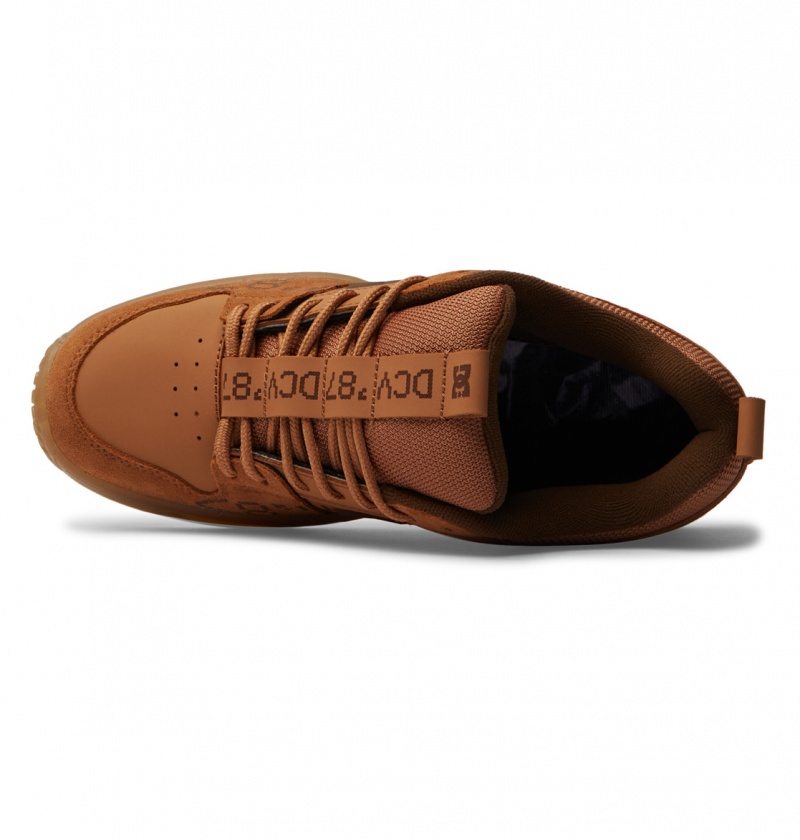 Brown DC Shoes DCV87 Lynx - Leather Shoes | 967EKSJVG