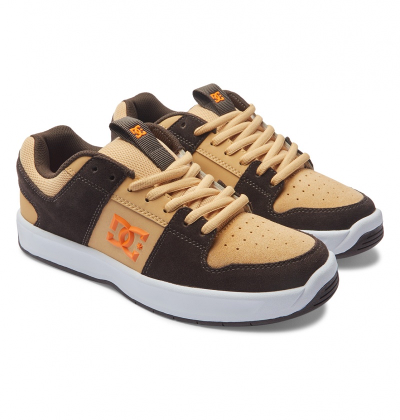 Brown / Brown / Orange DC Shoes Lynx Zero S - Skate Shoes | 906MUTHIE