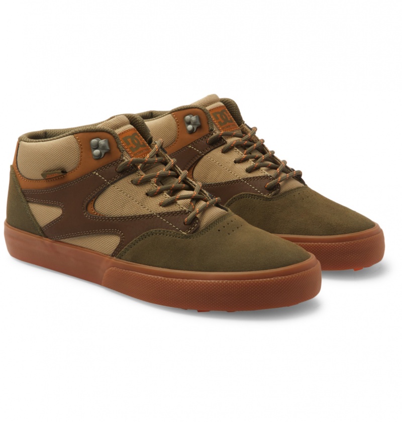 Brown / Dk Chocolate DC Shoes Kalis Vulc Mid Wnt - Mid-Top Shoes | 207YDNAUH