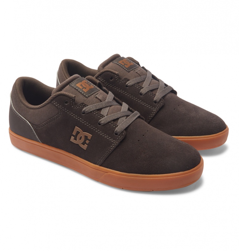 Brown / Gum DC Shoes Crisis 2 - Leather Shoes | 957AMZELJ