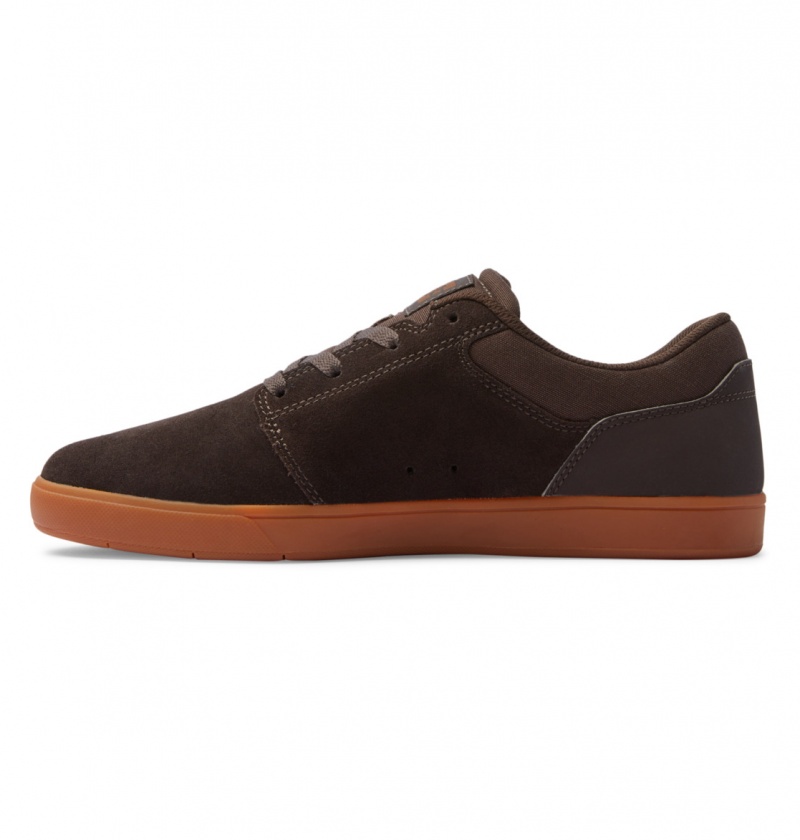 Brown / Gum DC Shoes Crisis 2 - Leather Shoes | 957AMZELJ