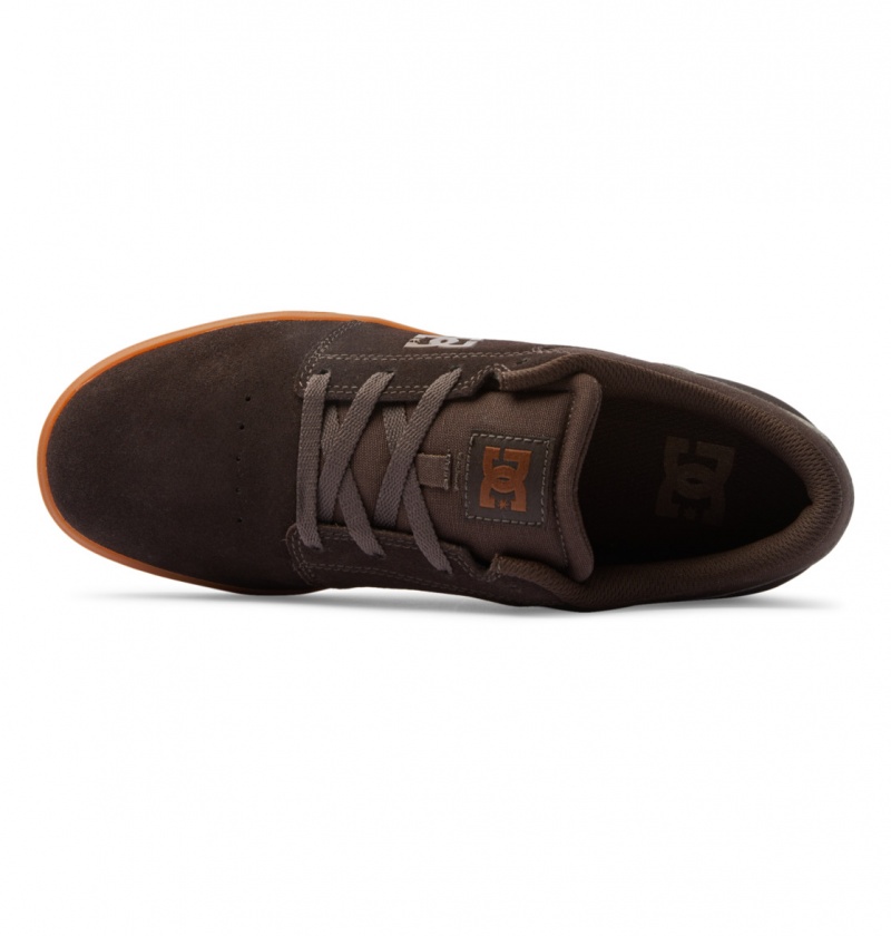 Brown / Gum DC Shoes Crisis 2 - Leather Shoes | 957AMZELJ