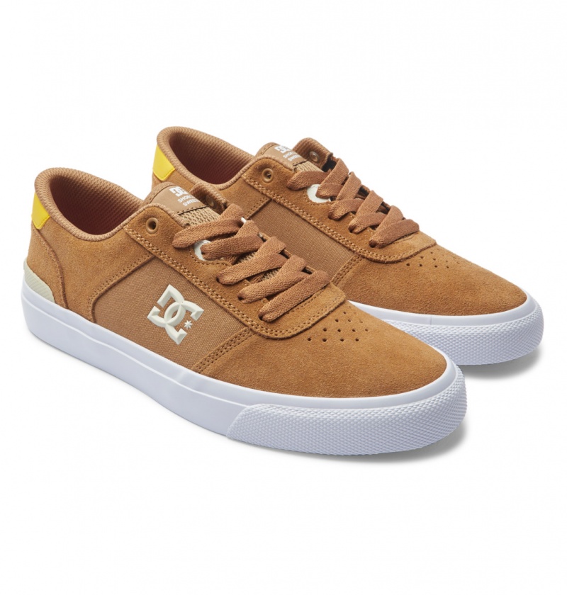 Brown / Yellow DC Shoes Teknic S - Skate Shoes | 471SXKZMP