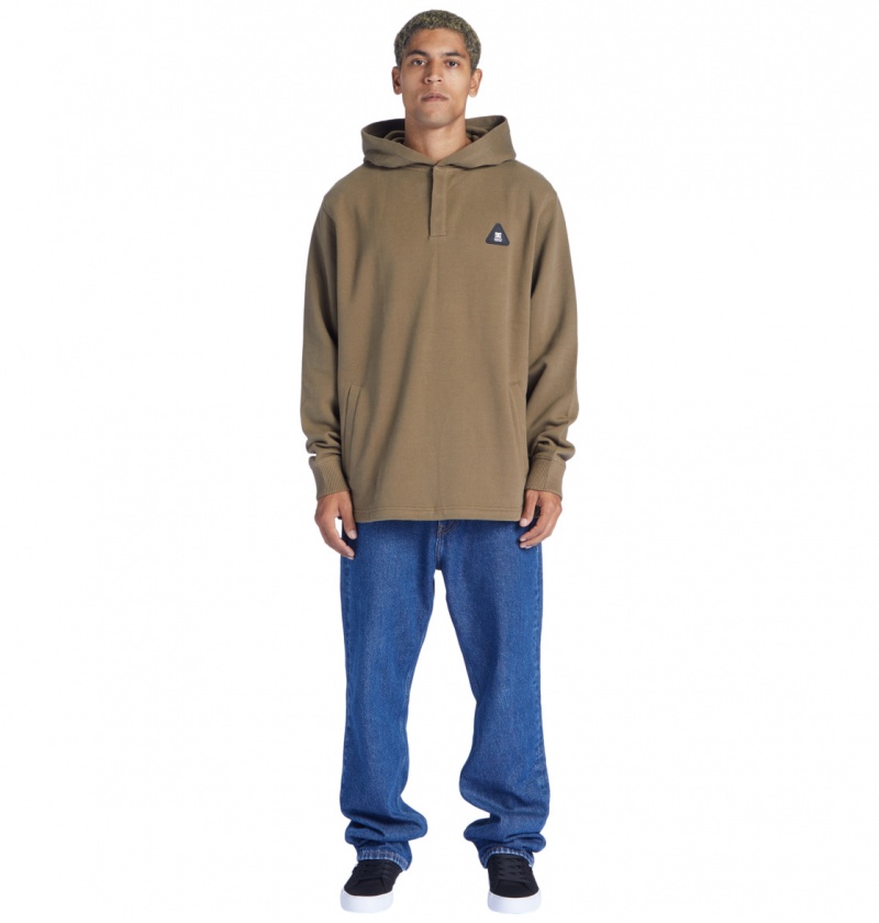 Capers DC Shoes Offpeak - Hooded Henley Top | 623BWRUDO