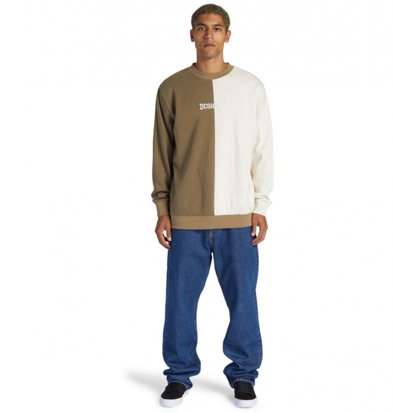 Capers / Oat Heather DC Shoes Baseline - Sweatshirt | 941JGHFYI