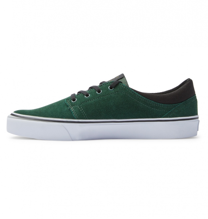 Dark Green DC Shoes Trase - Suede Shoes | 107ZWSHDY