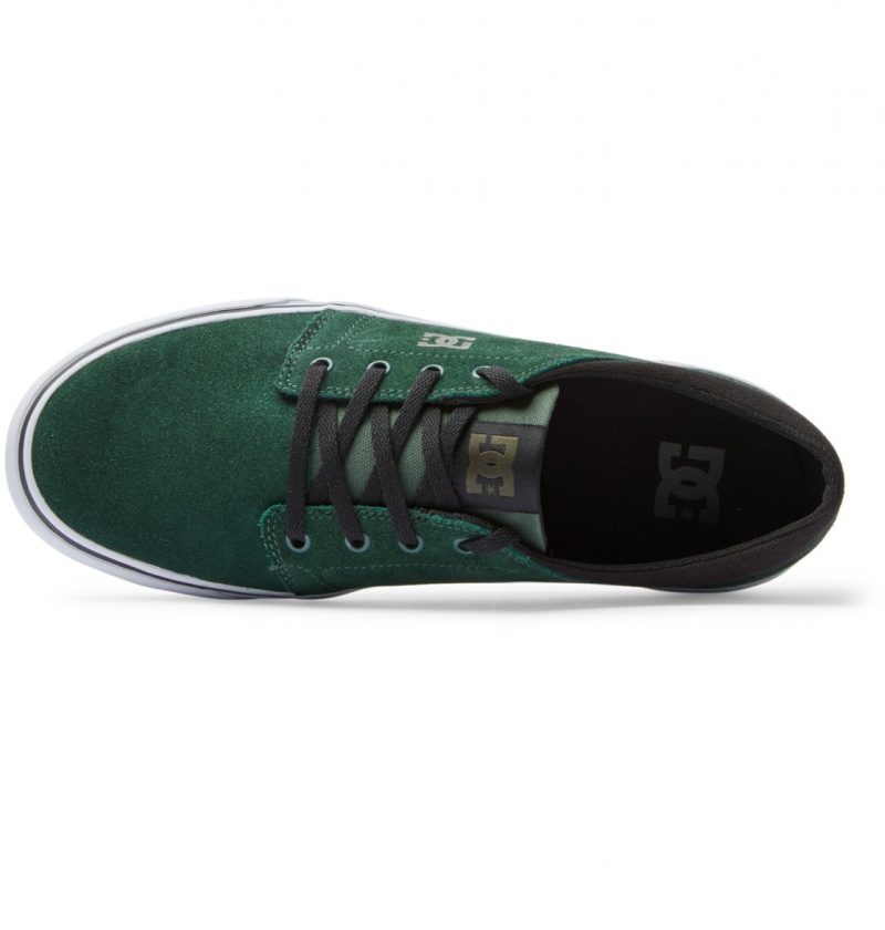 Dark Green DC Shoes Trase - Suede Shoes | 107ZWSHDY