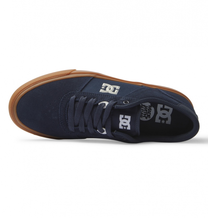 Dark Navy DC Shoes Teknic - Leather Shoes | 639BXMKDP