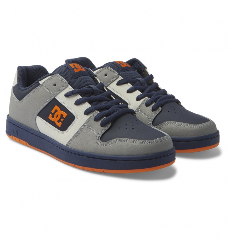 Dc Navy / Orange DC Shoes Manteca - Leather Shoes | 765VULKRX