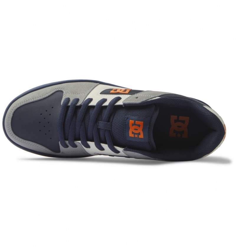 Dc Navy / Orange DC Shoes Manteca - Leather Shoes | 765VULKRX