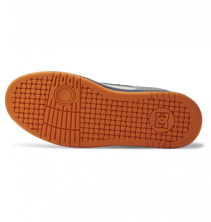 Dc Navy / Orange DC Shoes Manteca - Leather Shoes | 765VULKRX