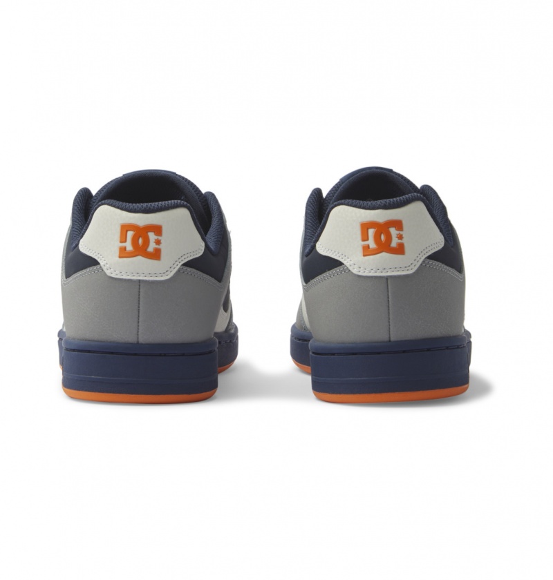 Dc Navy / Orange DC Shoes Manteca - Leather Shoes | 765VULKRX