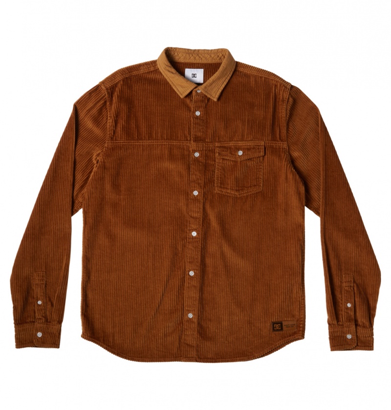 Dc Wheat DC Shoes Closed Lines - Long Sleeve Shirt | 095MDFWTZ