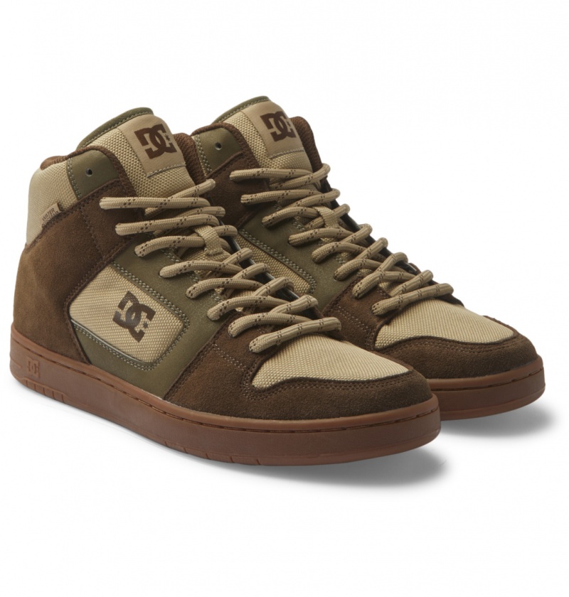 Dk Choc / Military DC Shoes Manteca 4 Hi Wr - High-Top Leather Shoes | 370YJSGKF