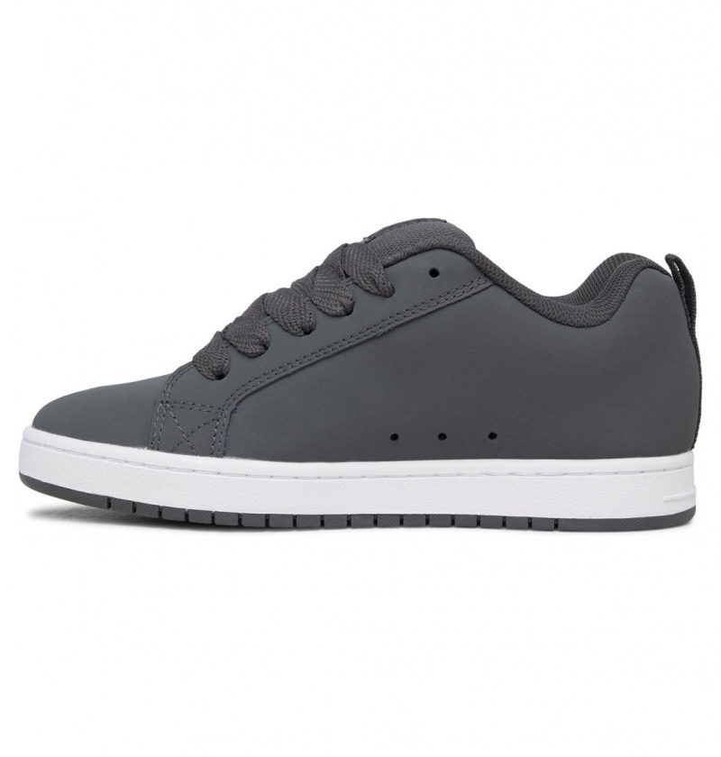 Dk Grey / Black / White DC Shoes Court Graffik - Leather Shoes | 106CIJEQD