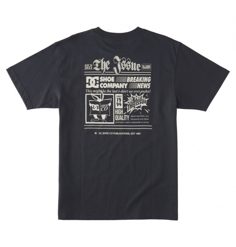 Ebony DC Shoes The Issue - T-Shirt | 805KHFYBG