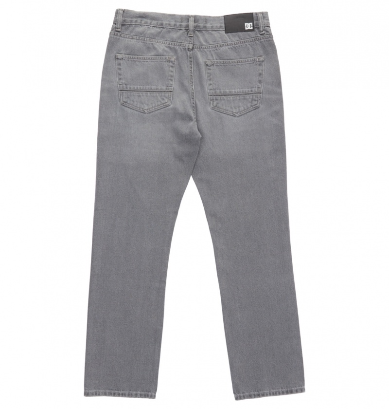 Grey Wash DC Shoes Worker - Straight Fit Jeans | 254RNOQEC