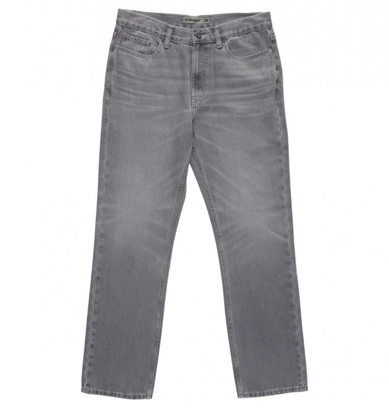 Grey Wash DC Shoes Worker - Straight Fit Jeans | 254RNOQEC