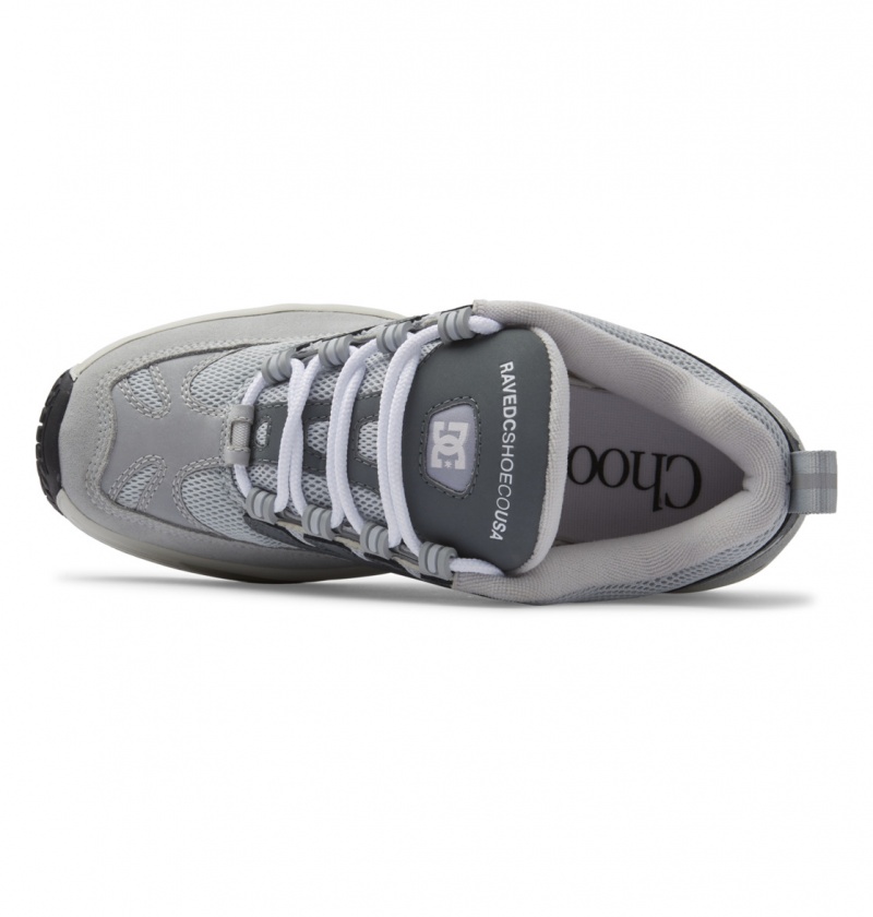 Grey / Grey / Grey DC Shoes Lukoda x Rave - Leather Shoes | 769OIUVXK