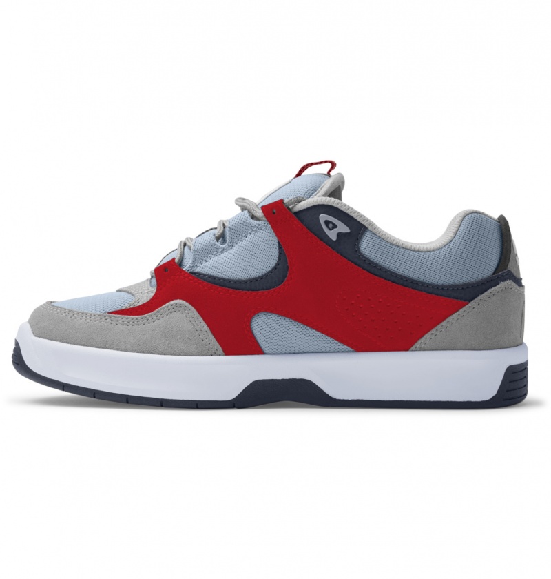 Grey / Red DC Shoes Kalynx Zero S - Leather Skate Shoes | 975SNPYWE