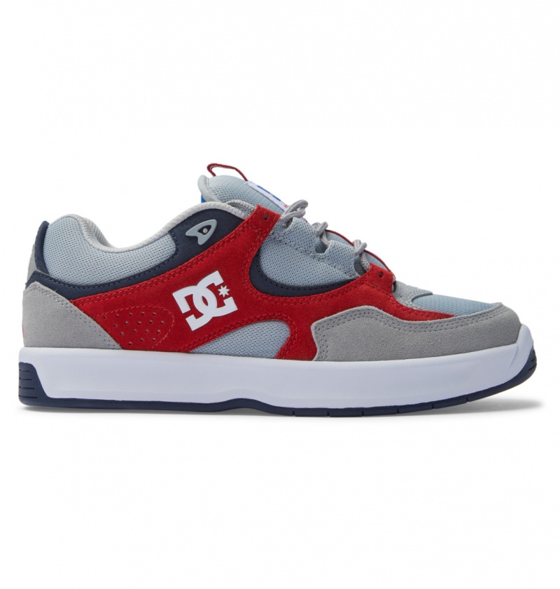 Grey / Red DC Shoes Kalynx Zero S - Leather Skate Shoes | 975SNPYWE