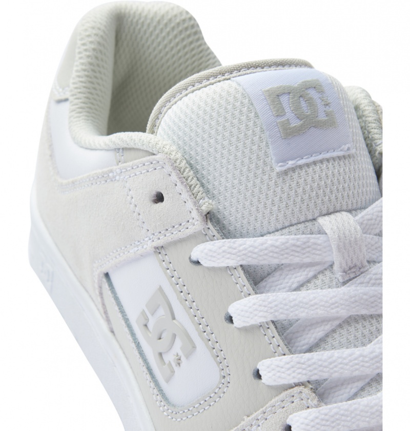 Grey / White DC Shoes Manteca - Leather Shoes | 957FNZIXC