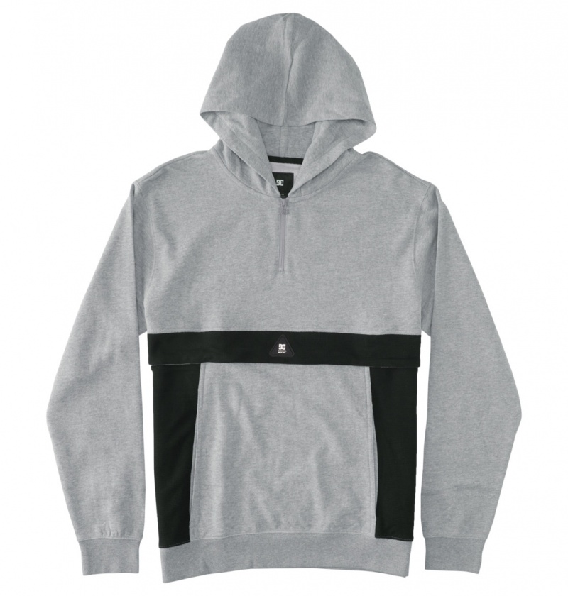 Heather Grey DC Shoes Optics - Zip-Up Hoodie | 635BGLREU