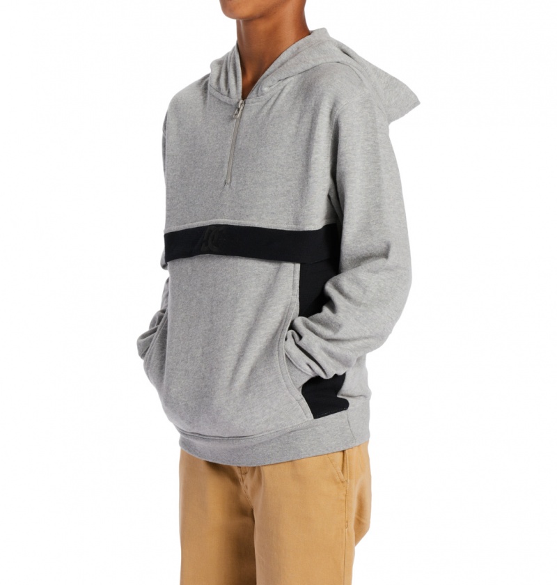 Heather Grey DC Shoes Optics - Zip-Up Hoodie 10-16 | 816YNMUEX