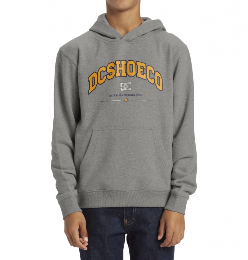 Heather Grey DC Shoes Orientation - Pullover Hoodie 10-16 | 941UDFCQN