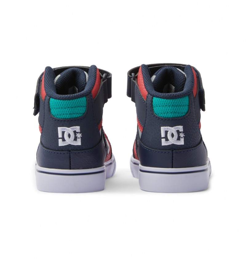 Heather Grey / Navy DC Shoes Pure High-Top EV - High-Top Leather Shoes | 476UWJLDX