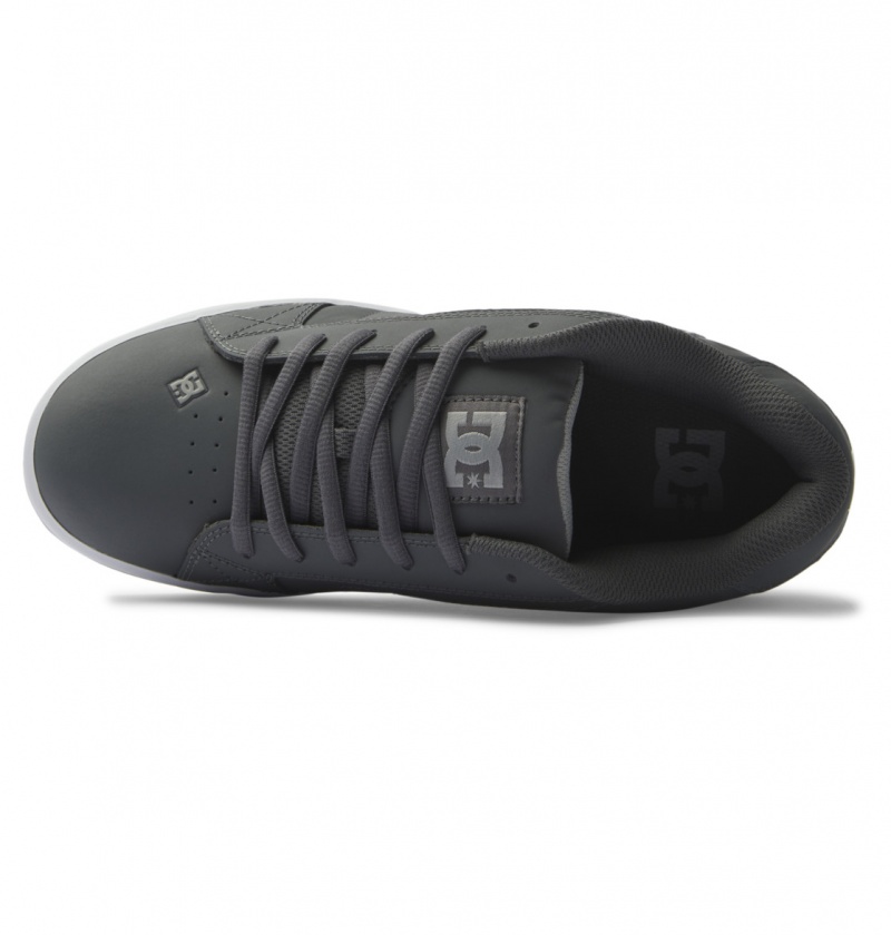 Heather Grey / White DC Shoes Net - Leather Shoes | 658KHEMLG