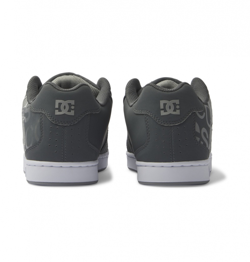 Heather Grey / White DC Shoes Net - Leather Shoes | 658KHEMLG