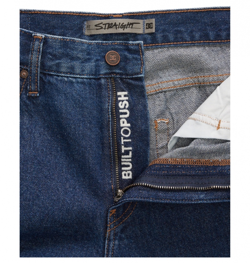 Indigo Dark DC Shoes Worker - Straight Fit Jeans | 531WBDMLX