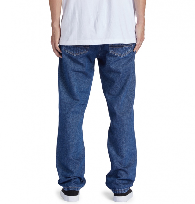 Indigo Dark DC Shoes Worker - Straight Fit Jeans | 531WBDMLX