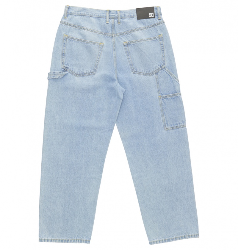 Indigo Light DC Shoes Worker - Baggy Carpenter Jeans | 702EYASWP