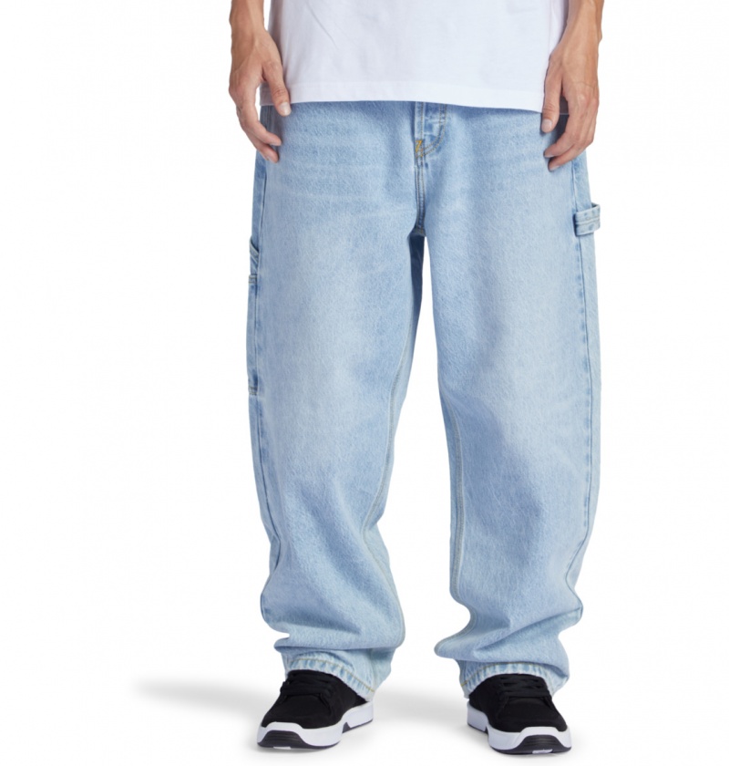 Indigo Light DC Shoes Worker - Baggy Carpenter Jeans | 702EYASWP