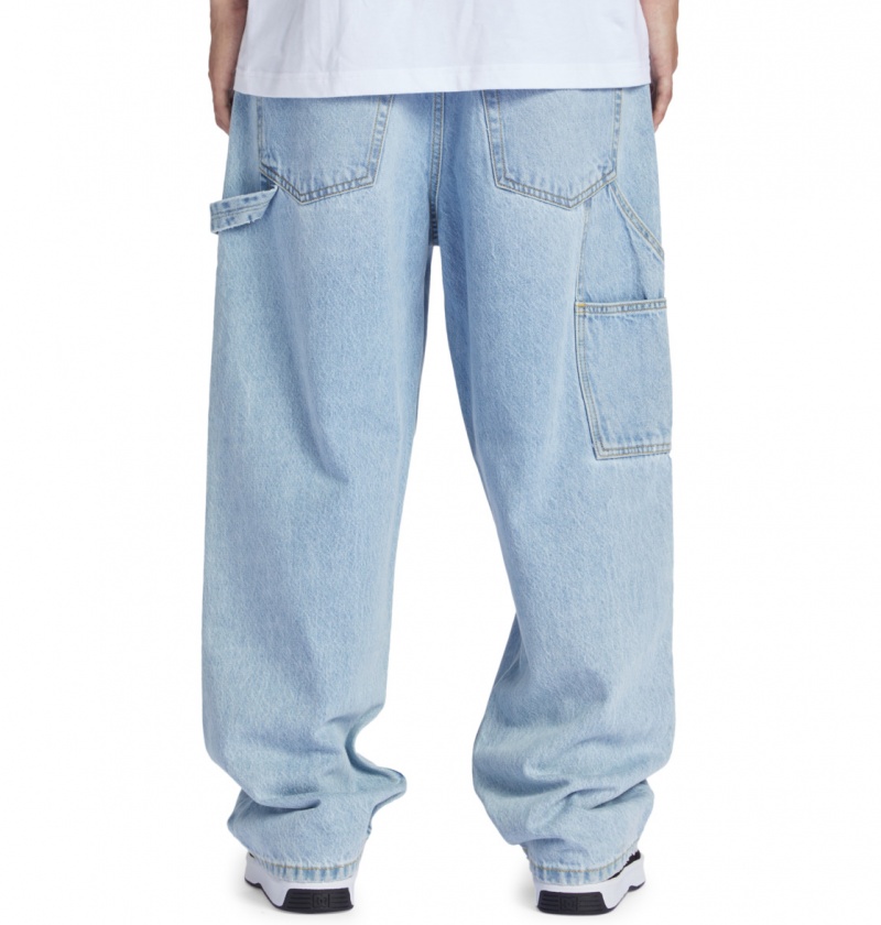 Indigo Light DC Shoes Worker - Baggy Carpenter Jeans | 702EYASWP