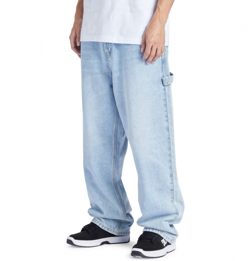 Indigo Light DC Shoes Worker - Baggy Carpenter Jeans | 702EYASWP