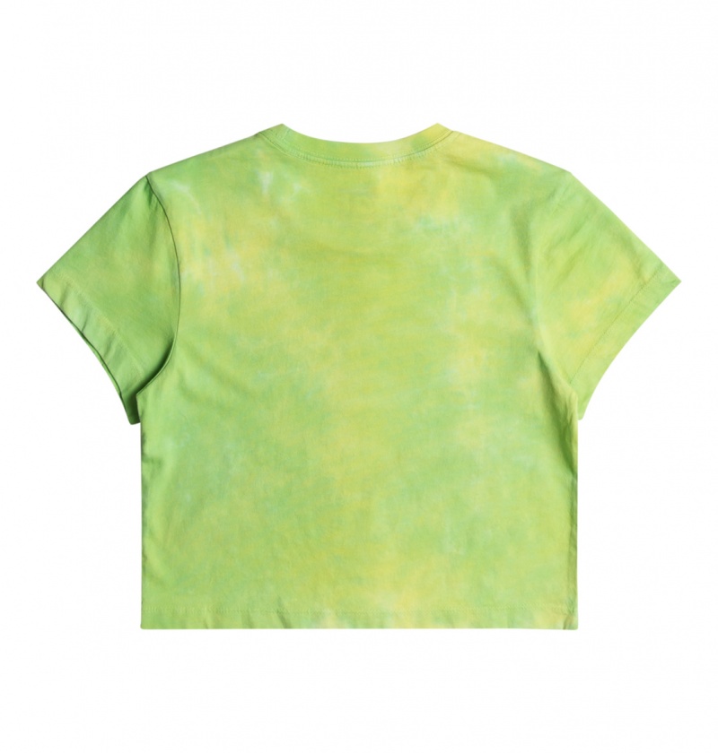 Lime Green DC Shoes x Monegros - Crop Top | 706KZBACQ