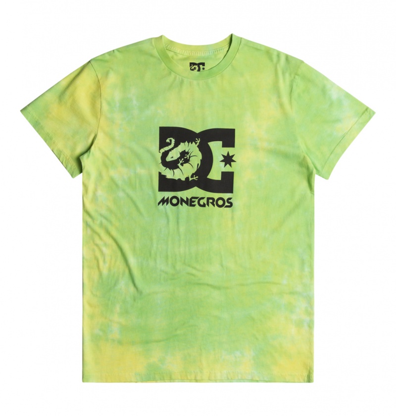 Lime Green DC Shoes x Monegros - T-Shirt | 231AZLBKO