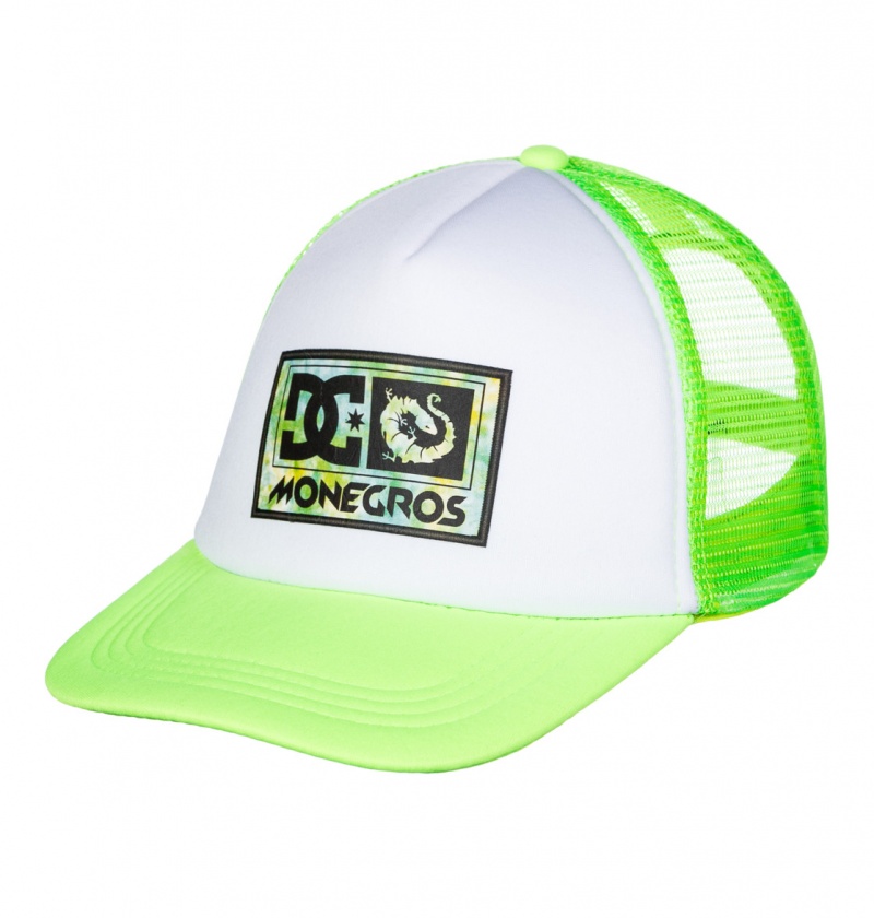 Lime Green DC Shoes x Monegros - Trucker Cap | 748XUQIRJ