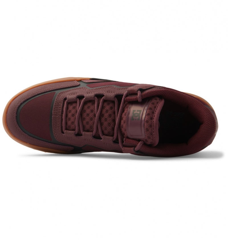 Maroon DC Shoes DC Metric - Leather Shoes | 843SOEZKN