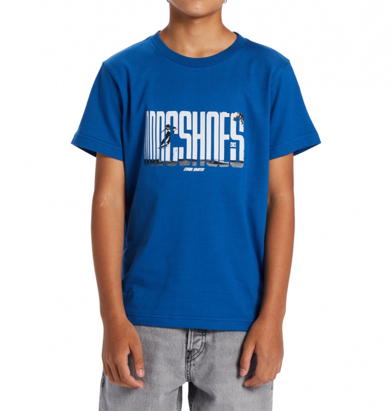 Nautical Blue DC Shoes On The Grind - T-Shirt 10-16 | 057SCMTPB