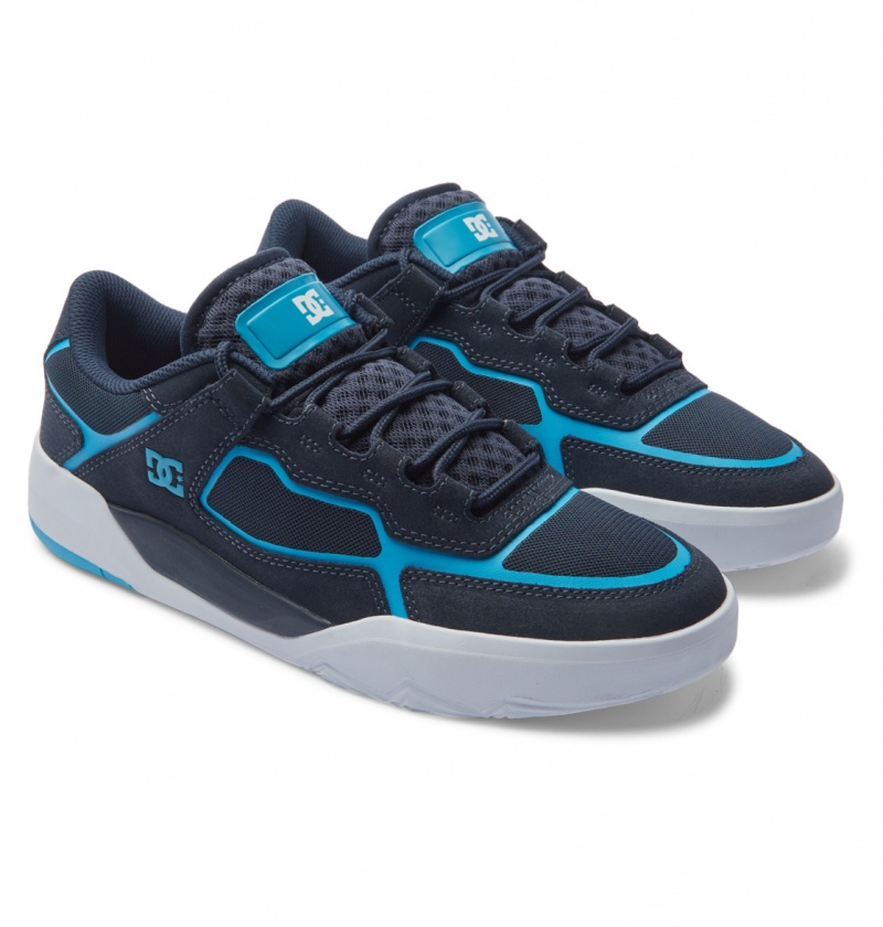 Navy / Blue / White DC Shoes DC Metric S - Leather Skate Shoes | 213DKHMSW