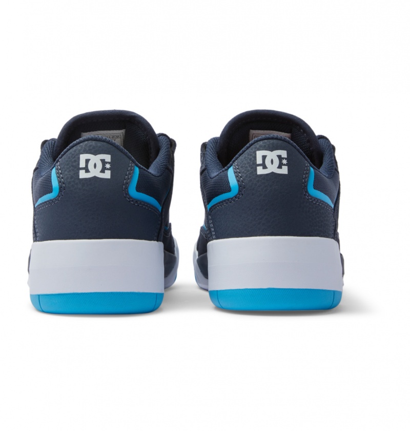 Navy / Blue / White DC Shoes DC Metric S - Leather Skate Shoes | 213DKHMSW